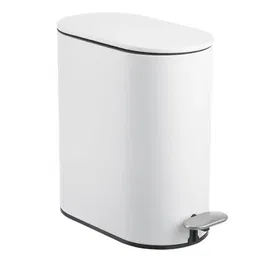 Showerdrape Fortuna White 5L Soft-Close Bathroom Pedal Bin