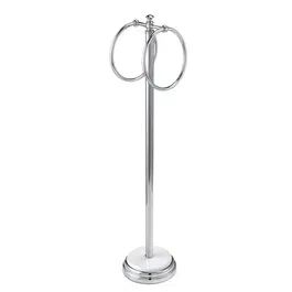 Showerdrape Opera White/Chrome Freestanding Double Towel Ring