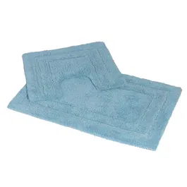 Showerdrape Pinnacle Cobalt 2 Piece 100% Cotton Bath Mat Set