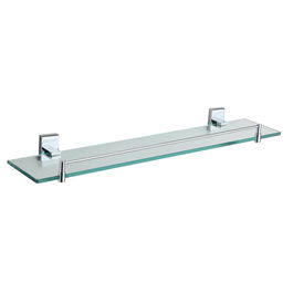 Showerdrape Unity Chrome Stainless Steel Wall Mounted Glass 50cm Vanity Shelf