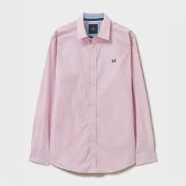 Crew Clothing Mens Micro Stripe Classic Fit Shirt Heritage Classic Pink