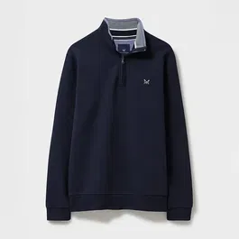 Crew Clothing Mens Classic Half Zip Sweatshirt Heritage Dark Navy