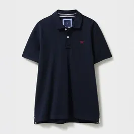 Crew Clothing Mens Classic Cotton Pique Polo Shirt Heritage Dark Navy