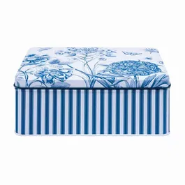 Sanderson Etchings & Roses Deep Rectangular Tin
