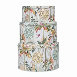 Sara Miller Palm Garden Set of 3 Round Cake Tins