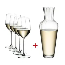 Riedel Veritas Riesling Zinfandel Mosel Decanter & Set Of 4 Glasses