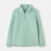Lighthouse Bay Half Zip Sherpa Fleece Sweatshirt Soft Sage