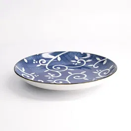 Tokyo Design Studio Tokyo Blue Karakusa 21.5 x 3.4cm Round Plate
