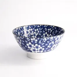 Tokyo Design Studio Tokyo Blue Sakura 18 x 9cm Mixed Ramen Bowl