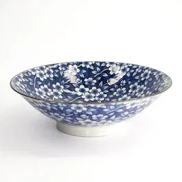 Tokyo Design Studio Tokyo Blue Sakura 25.4 x 7.8cm Mixed Ramen Bowl