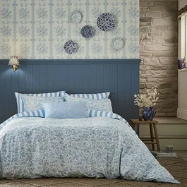 Burleigh For Bedeck Arden Duvet Cover Set Light Blue