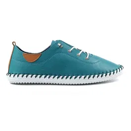 Lunar St Ives Teal Plimsolls