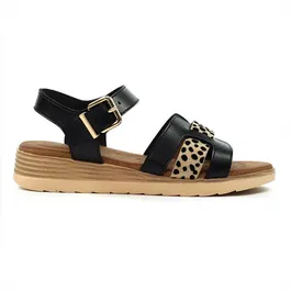 Lunar Carla Black Sandals