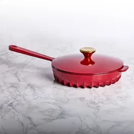 Fireup Cast Iron Red 1.8L Skillet with Lid