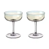 Villeroy & Boch Like Pearl Set Of 2 Coupe Sparkling Wine / Champagne Glasses