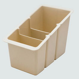 Delfinware Cream Plastic Cutlery Basket