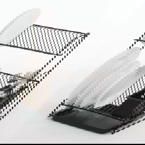Delfinware Wireware Black 2 Tier Plate Rack