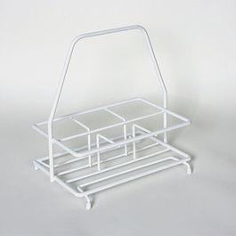 Delfinware Wireware White 6 Bottle Milk Carrier