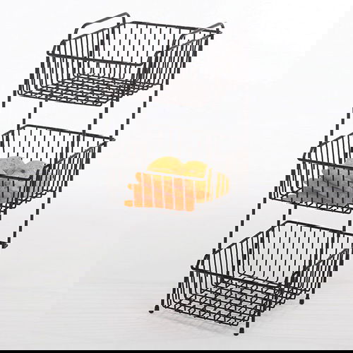 Delfinware Wireware Black 3 Tier Vegetable Rack