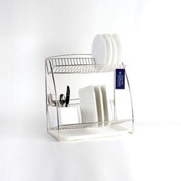 Delfinware Wireware Stainless Steel 2 Tier Plate Rack
