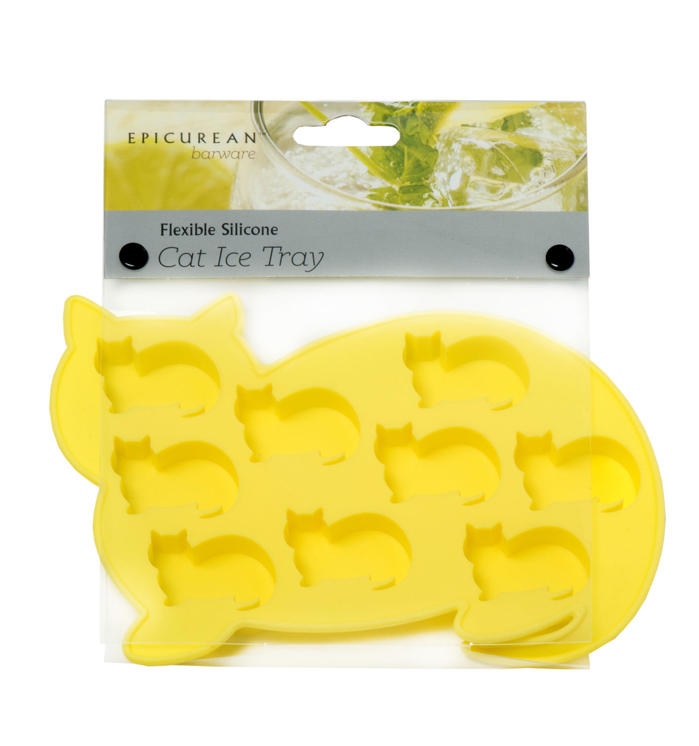 Epicurean Barware Yellow Cat Ice Cube Tray