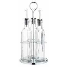 World of Flavours Italian Three Bottle Glass Oil and Vinegar Set