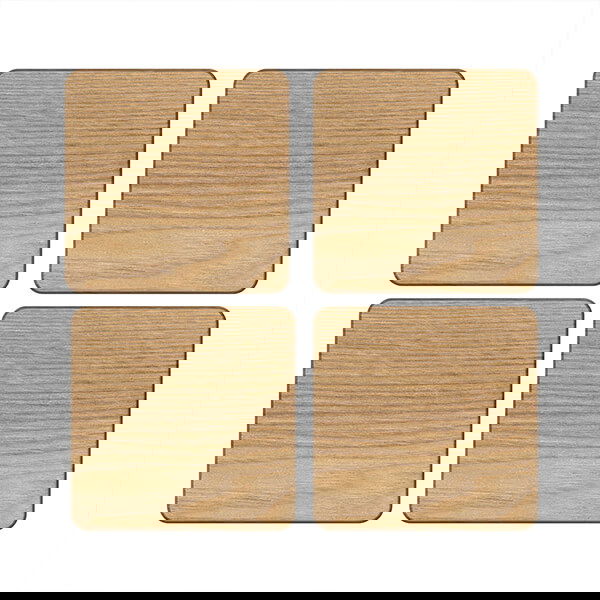 Creative Tops Oak Veneer Pack Of 4 Coasters
