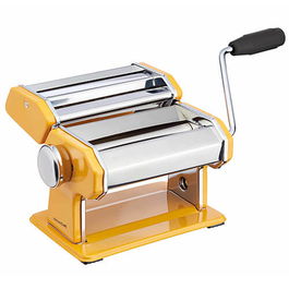 World of Flavours Italian Deluxe Double Cutter Pasta Machine Yellow