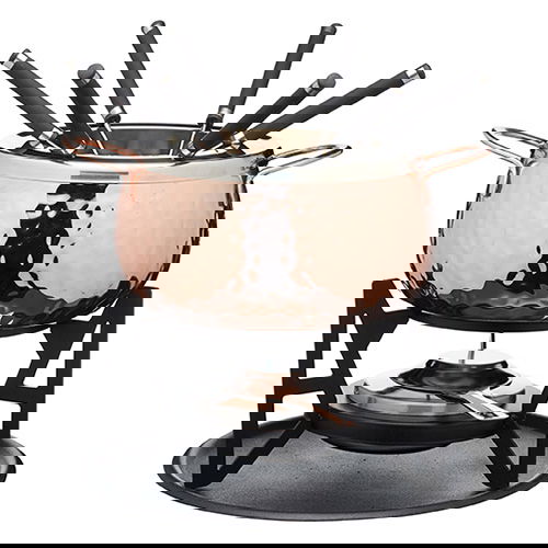 Artesa Hammered Copper Fondue Set