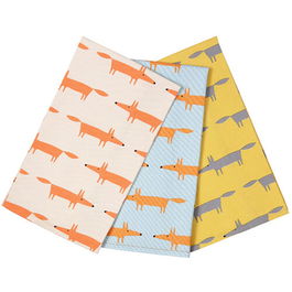Scion Living Mr Fox Tea Towels Set Of 3