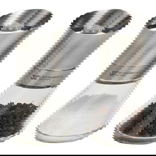 T&G CrushGrind Tip Top Stainless Steel Top Pepper & Salt Mill Set