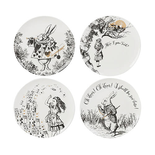 Alice In Wonderland Set of 4 Side Plates