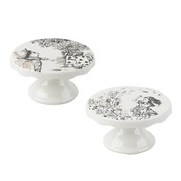 Alice In Wonderland Set of 2 Mini Cake Pedestals