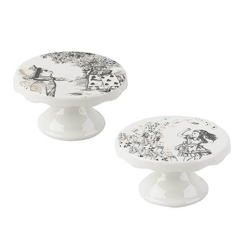 Alice In Wonderland Set of 2 Mini Cake Pedestals