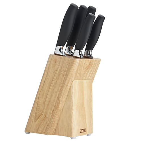 Taylors Eye Witness Brooklyn Chrome 5 Piece Sloping Knife Block Set