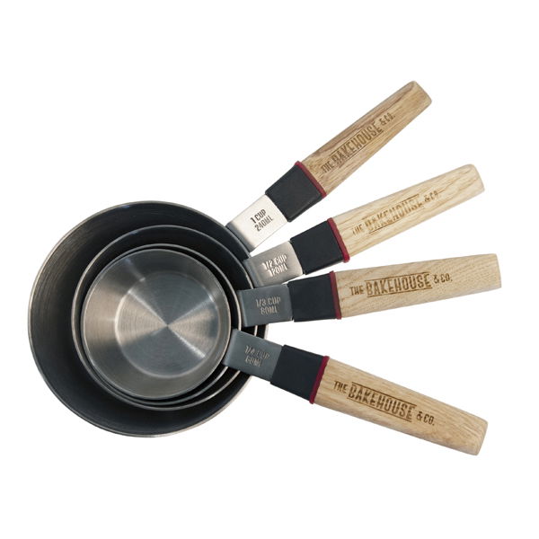 Bakehouse & Co Stainless Steel 4 Piece Measuring Cup Set