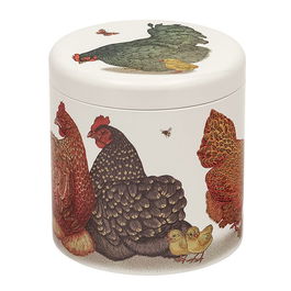 Vanessa Lubach Chickens Biscuit Barrel Tin