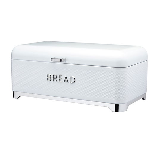 Lovello Retro Ice White Textured Bread Bin