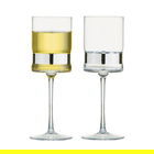 Anton Studios Set of 2 SoHo Wine Glasses Silver