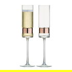 Anton Studios Set of 2 SoHo Champagne Flutes Bronze