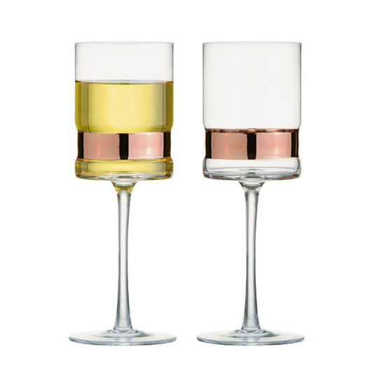 Anton Studios Set of 2 SoHo Wine Glasses Bronze