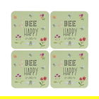 English Tableware Company Bee Happy Set of 4 Coasters