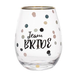 Ava & I Team Bride Stemless Wine Glass