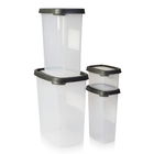 Wham Seal It 4 Piece Rectangular Food Box Set Graphite