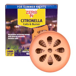 Zero In Citronella Burner & 6 Pack Coils
