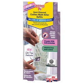 Zero In Demi-Diamond Clothes Moth Refills Pack Of 2