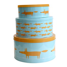 Scion Living Mr Fox Cake Tins Set Of 3 Blue