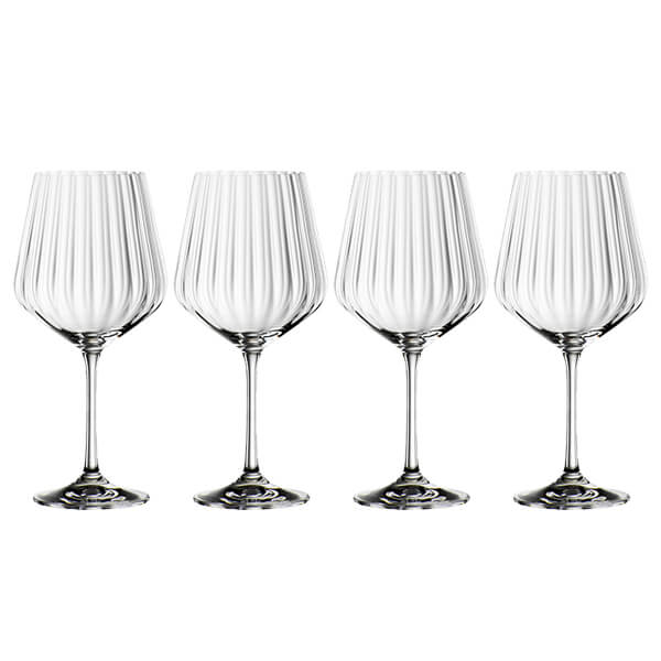 Nachtmann Set of 4 Gin & Tonic Fluted Crystal Glasses