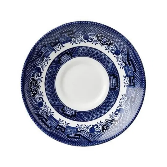 Churchill China Blue Willow Georgian Tea Saucer 14cm