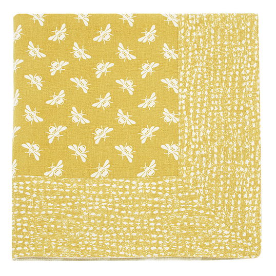 Walton & Co Ochre Bee Tablecloth 100x100cm